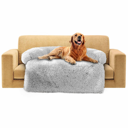 Bluelander Cama para Perro, Todo Tipo de Razas, Cama para Perros Suavecita, Fabricado con Algodón y Felpa de Calidad, Cama para Gato, Tapete para Sofa, Apto para Lavadora (Gris, Mediano)