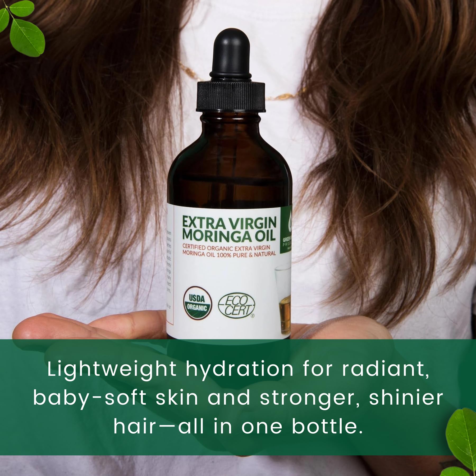 Moringa Oil, Cold Pressed 100% Pure, Food Grade