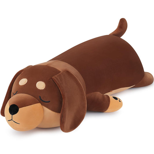 Juguete de peluche gigante de 30 pulgadas para perro salchicha, peluche de peluche Weiner, juguete de peluche grande para dormir, lindo animal de peluche para perro Weiner, regalos de cumpleaños para