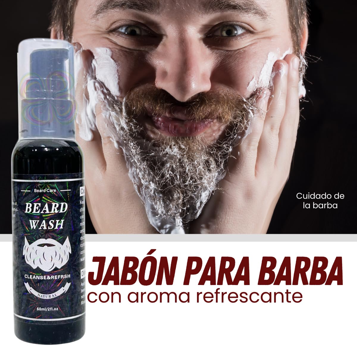 UNIVERSOENLÍNEA.COM | 8 pz kit de crecimiento de barba, rodillo derma, bálsamo, serum para barba, peine cepillo jabón y kit de para regalos para padres