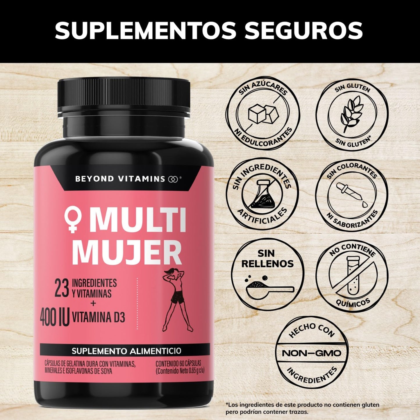 Suplemento Multivitamínico para Mujer con Vitamina D3, E y Biotina en Cápsulas शाध्यक्षपूर्वींpliepro