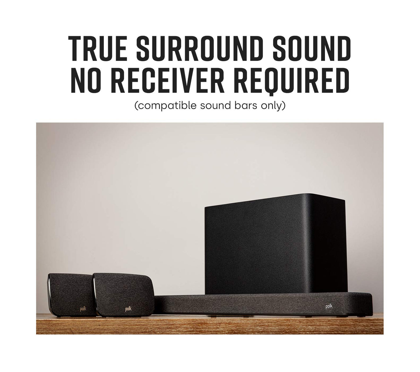 Polk Audio PBFX - Subwoofer inalámbrico de 7 pulgadas, estilo Subwoofer de reacción, negro, compatible con Amazon Alexa, garantía limitada