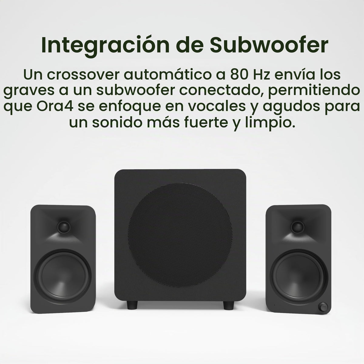 Altavoces de Referencia Kanto ORA4 Negro con Bluetooth y Entrada USB-C Bi-amplificados