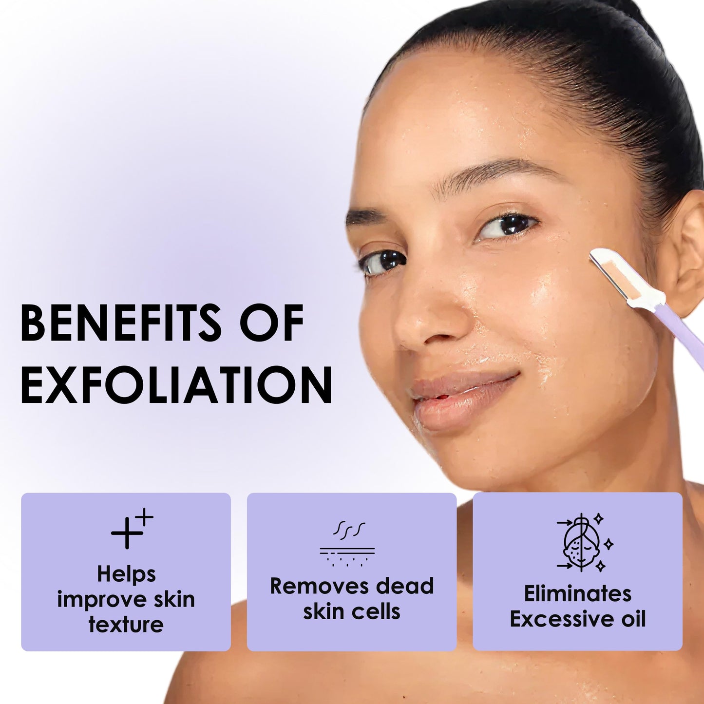 JAPONESQUE Maquinilla de afeitar desechable Japonesque Soothe+ Dermaplane para el rostro de la mujer; exfoliación facial, depilación, afeitadora de cejas y afeitadora facial para mujeres y hombres. Co