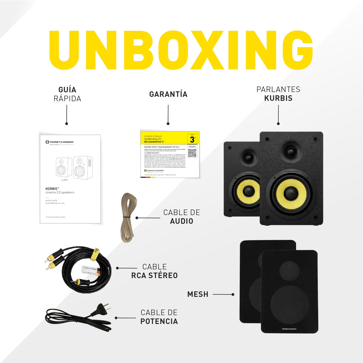 Altavoces Bluetooth 2.0 Thonet & Vander Kurbis Cinema para TV y Gaming