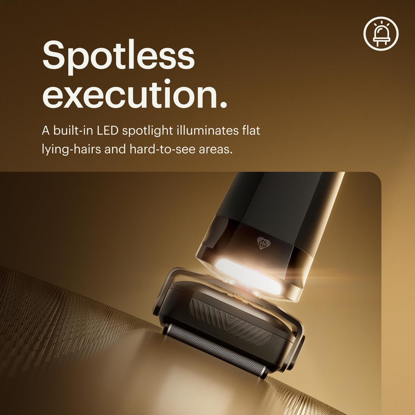 Afeitadora de láminas para hombres MANSCAPED® The Chairman™ PRO: recortadora de cuatro cuchillas SkinSafe® para barba incipiente y vello facial, carga inalámbrica y USB-C, bloqueo para viajes