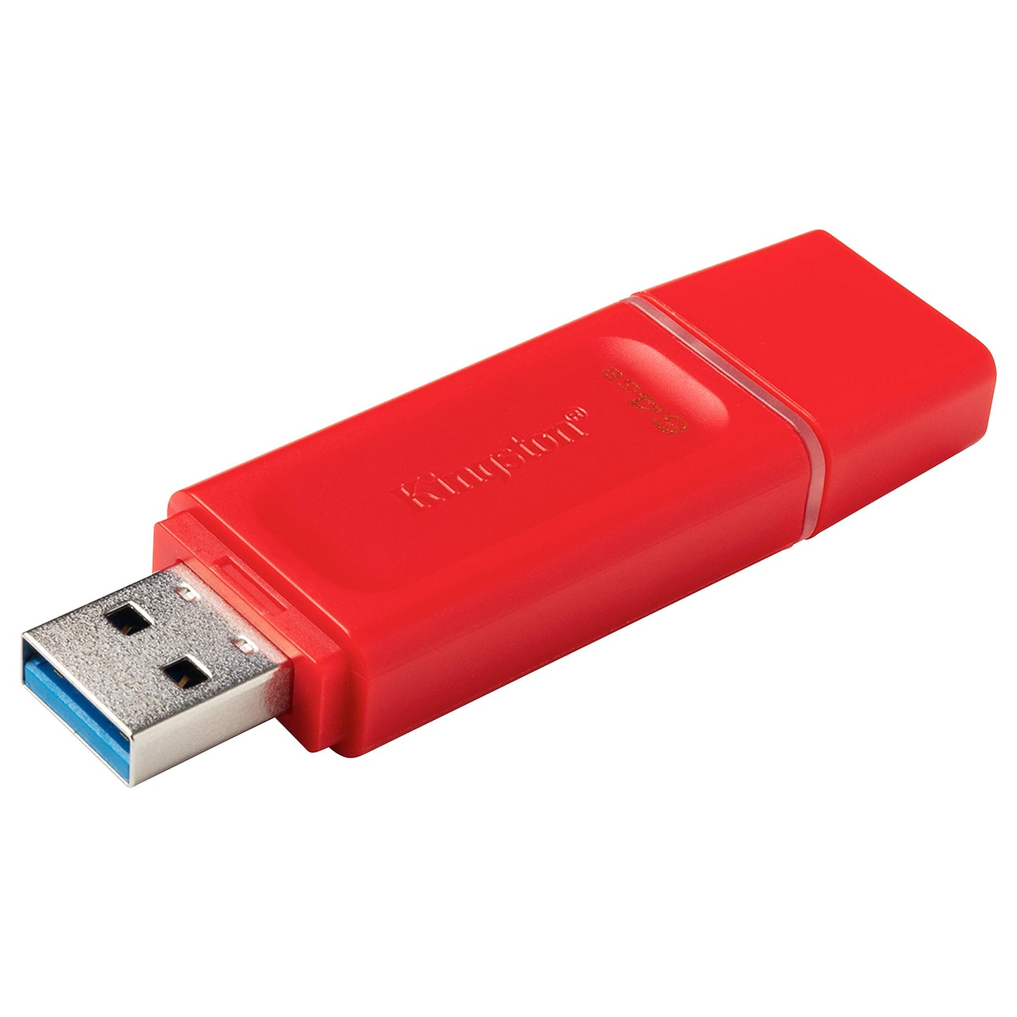 KIT100 Memoria USB Kingston DataTraveler Exodia, 64GB, USB 3.2, Rojo interfas Tipo A (KIT100KC-U2G64-7GR) Diseño Moderno con Tapa PSA COMPUTO Y PAPALERIA.
