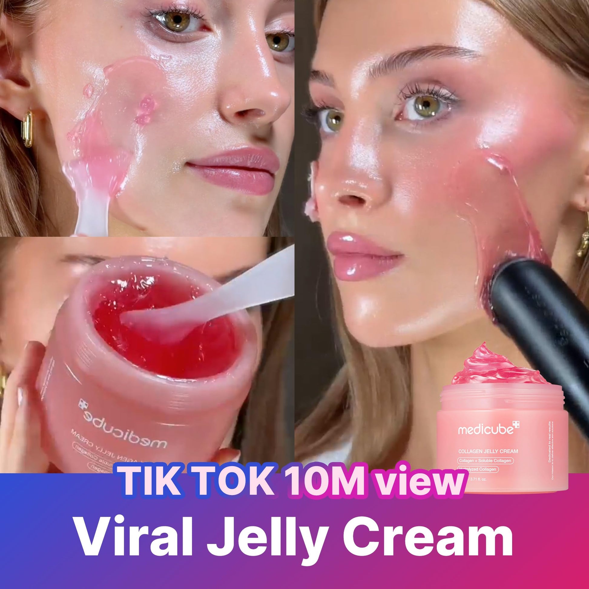 Medicube Crema de Gelatina de Colágeno- Niacinamida y Colágeno Hidrolizado Liofilizado - Aumenta La Hidratación de La Barrera de La Piel y Da Brillo 24H y Aspecto Lifado - Sin Color Artificial, Cuidad
