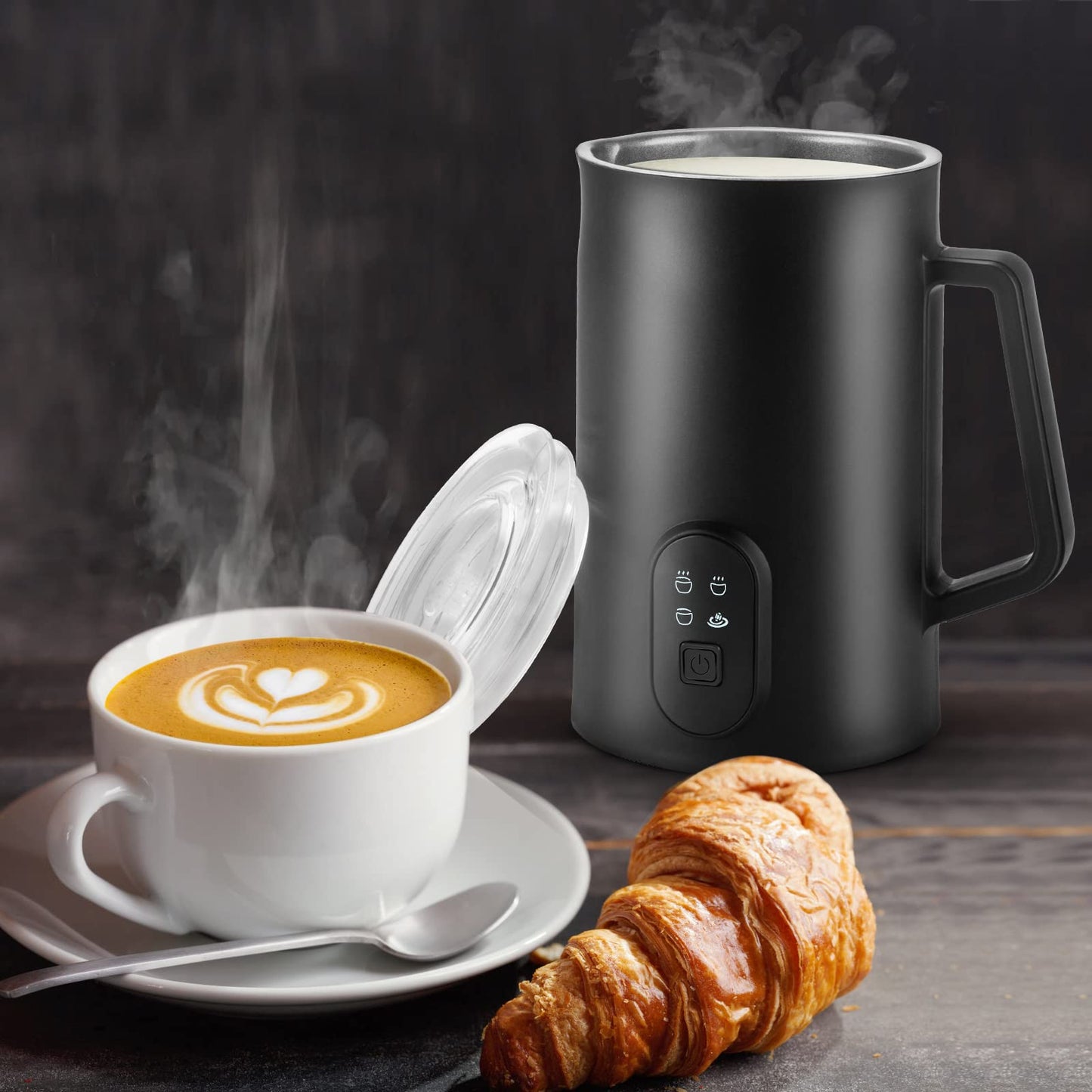 Espumador de Leche Eléctrico Automático 600W para Café, Capuchino y Chocolate Caliente