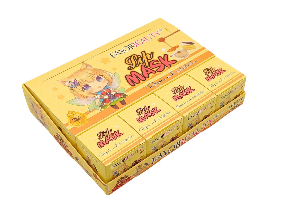 Bálsamos Labiales En Forma De Tarro de Miel, Paquete de12 Pcs, Contiene 6 ml por pieza, Repara e Hidrata los Labios Secos y Agrietados.