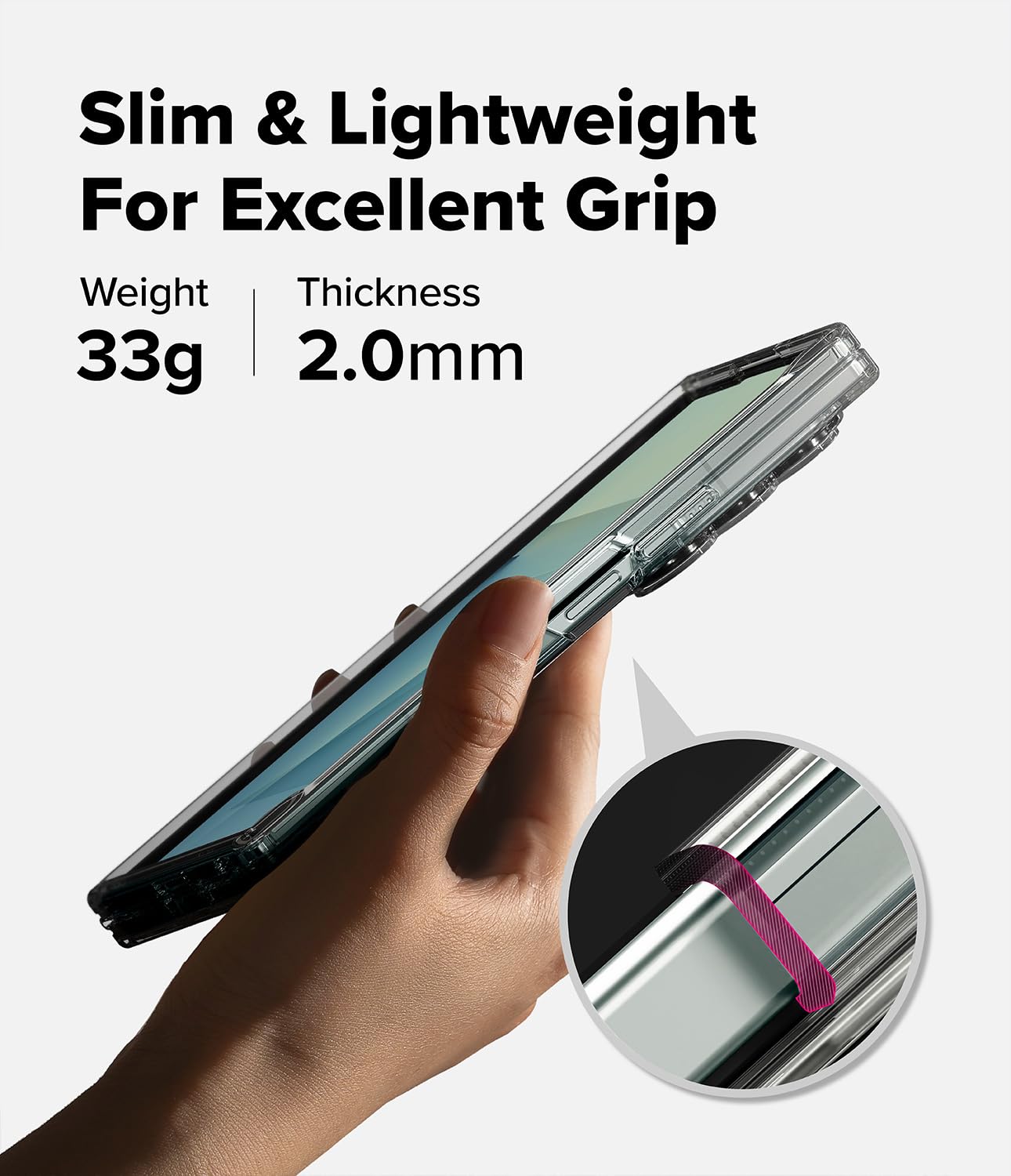 Funda Ringke Fusion Samsung Galaxy Z Fold 7 Clear Magnética delgada con Parachoques Antigolpes y Protección para Cámara