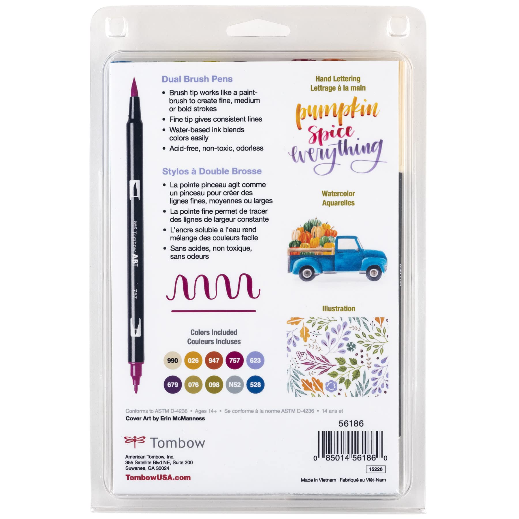 Rotuladores Artísticos Tombow Brillantes Mezclables con Doble Pincel