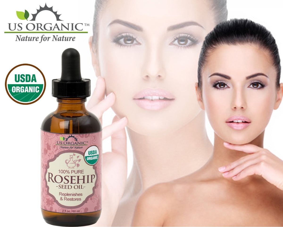 US Organic Aceite de Rosa Mosqueta Orgánico USDA, Prensado en Frío, 56 ml