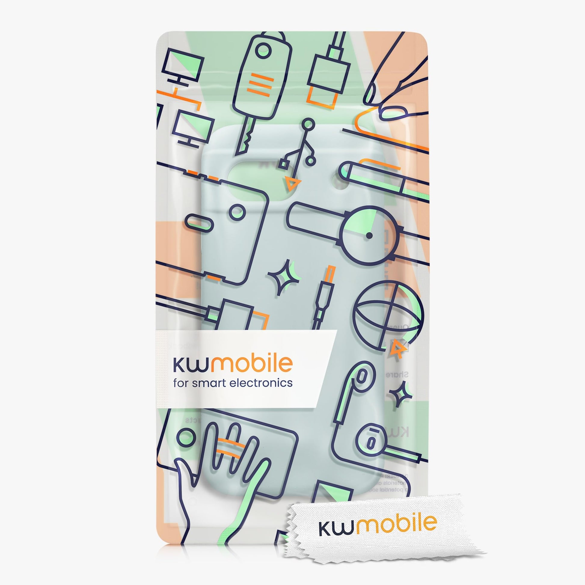 kwmobile Carcasa Compatible con Google Pixel 8a Funda - Case TPU y Silicona antigolpes - Apto Carga inalámbrica - Menta Cool