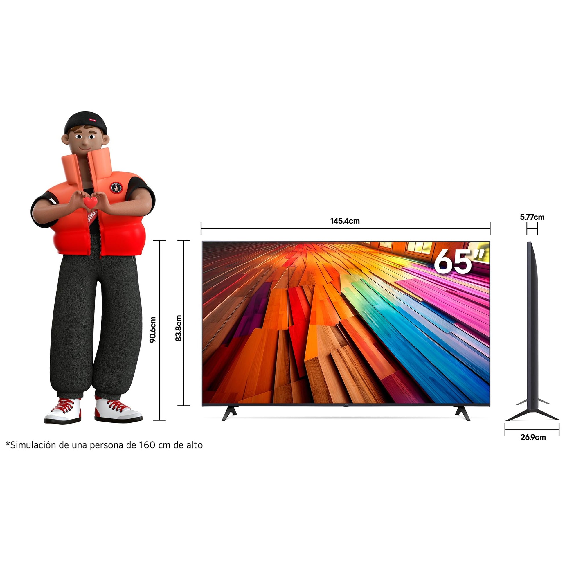 LG Pantalla UHD AI ThinQ 65 Pulgadas 4K Smart TV 2024 65UT8050PSA