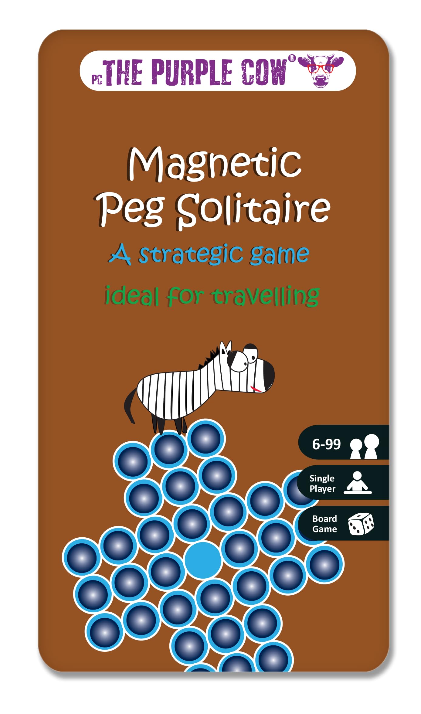 The Purple Cow - Juego de solitario To Go Peg