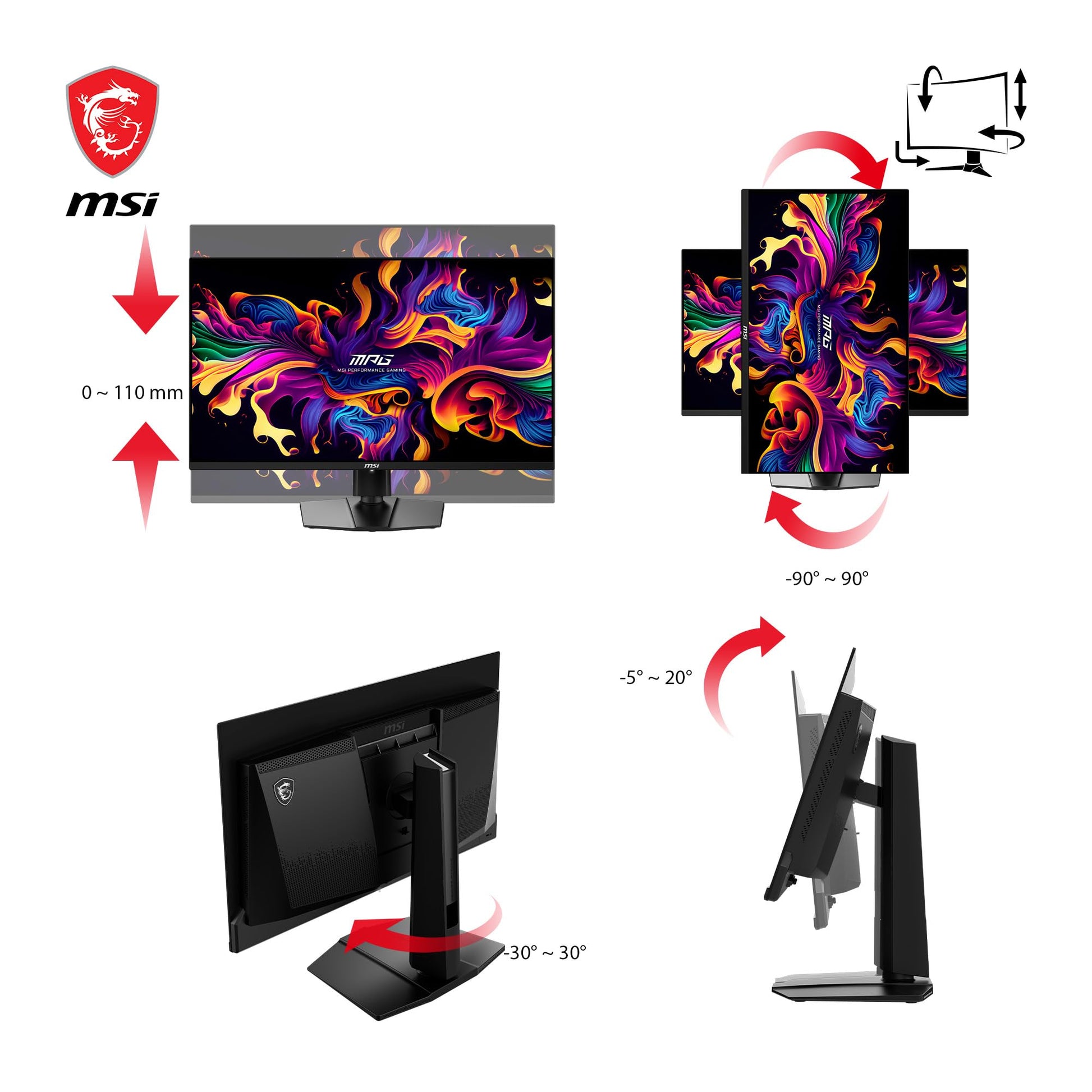 Monitor Gamer MSI MAG 271QPX Negro Panel QD-OLED Innovador