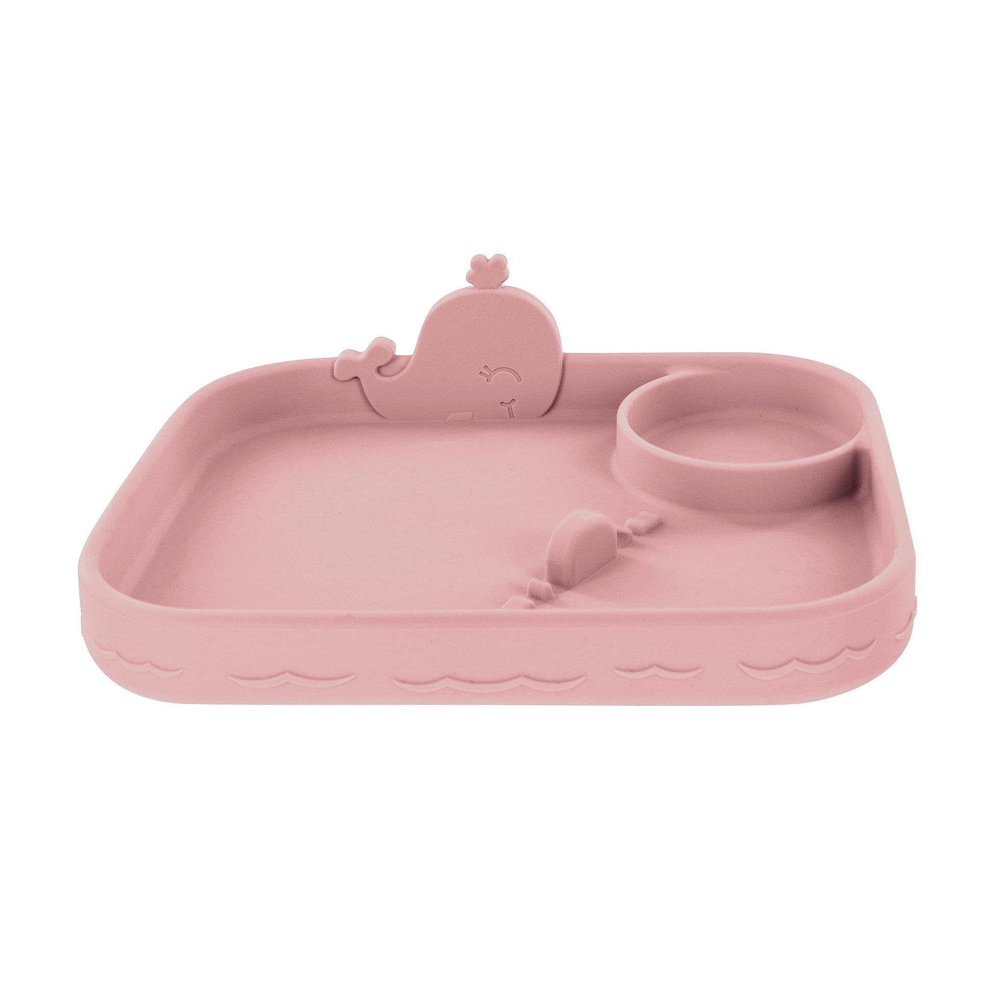 Placa Redonda de Silicona Nuby Rosa Ballena para Niños Pequeños