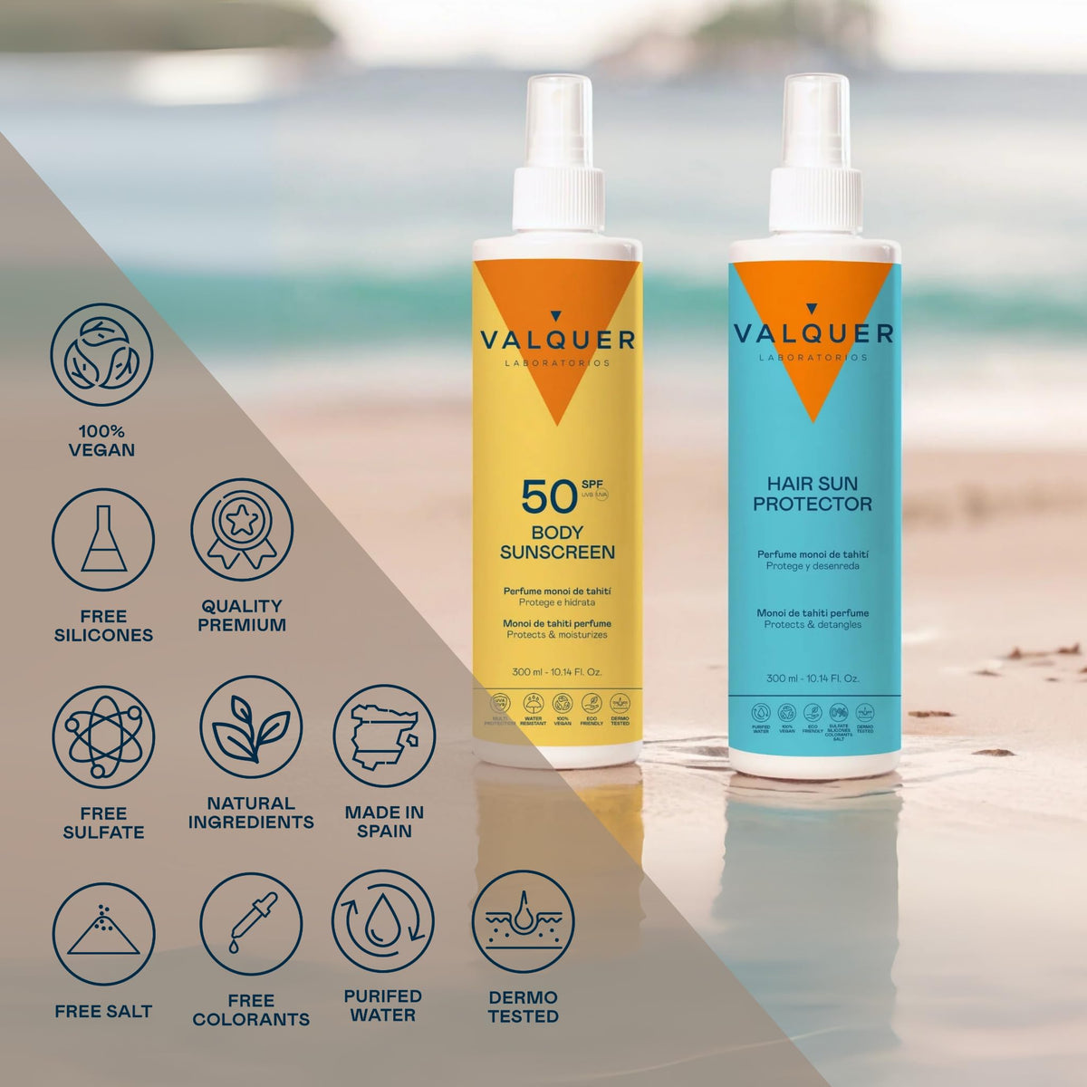 Valquer Pack Protector Solar Corporal y Capilar 600ml