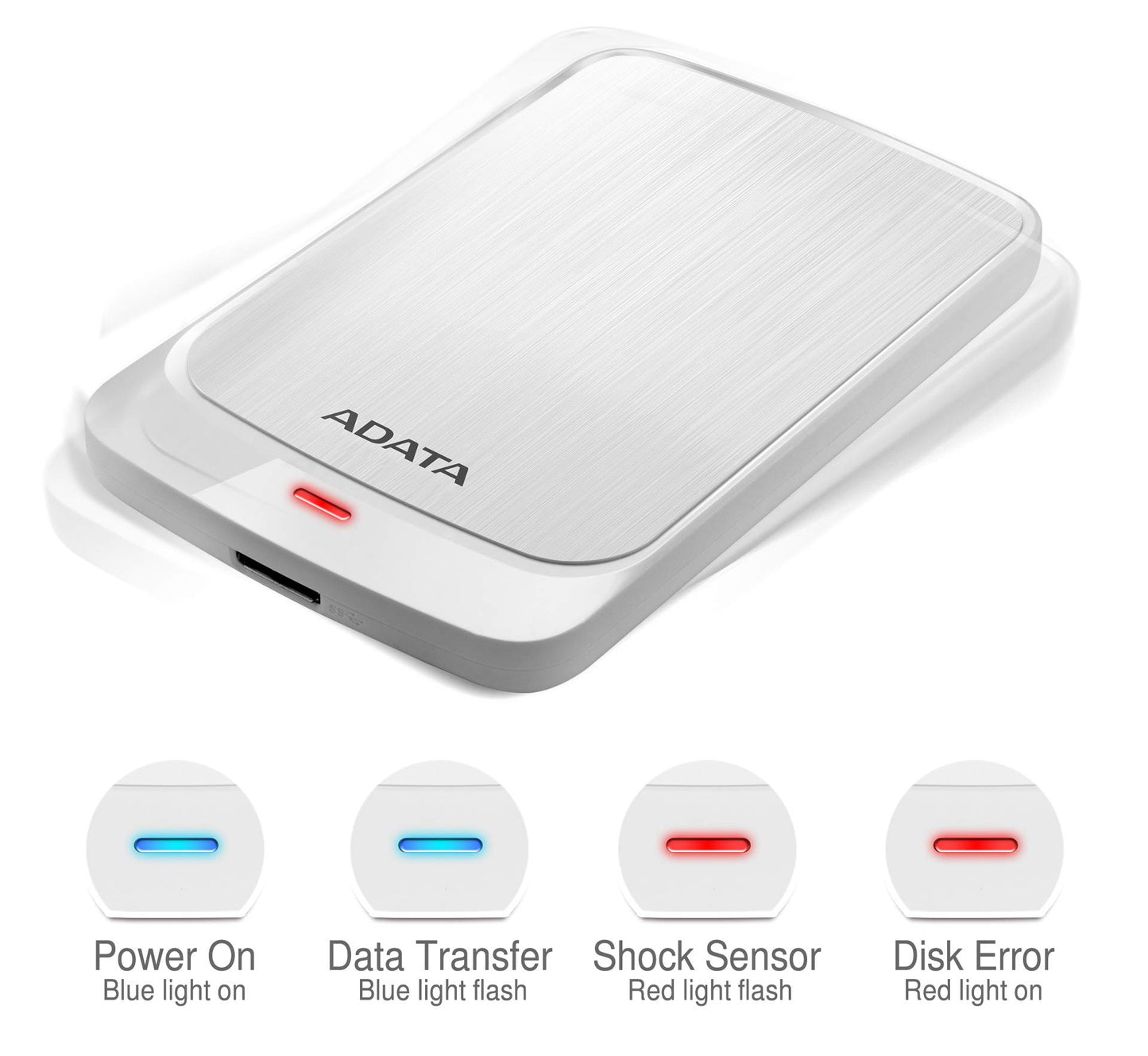 Disco Duro Externo Portátil Adata Negro Slim HV320 1TB USB 3.1 Gen1