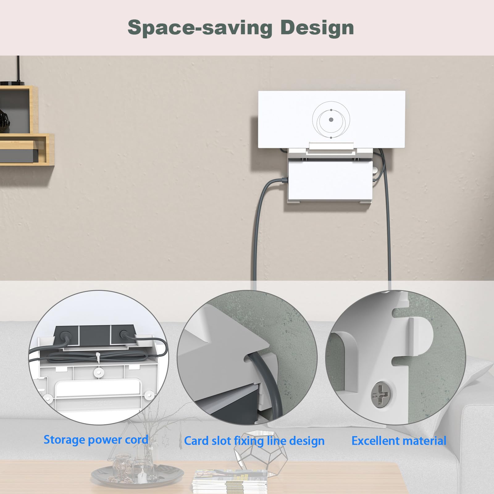 EDUP 2 en 1 Starlink Gen 3 - Soporte de pared con kit de montaje de alimentación Starlink para Starlink V3 V4 estándar y Gen 3 estándar de alto rendimiento blanco, EP-SK0023