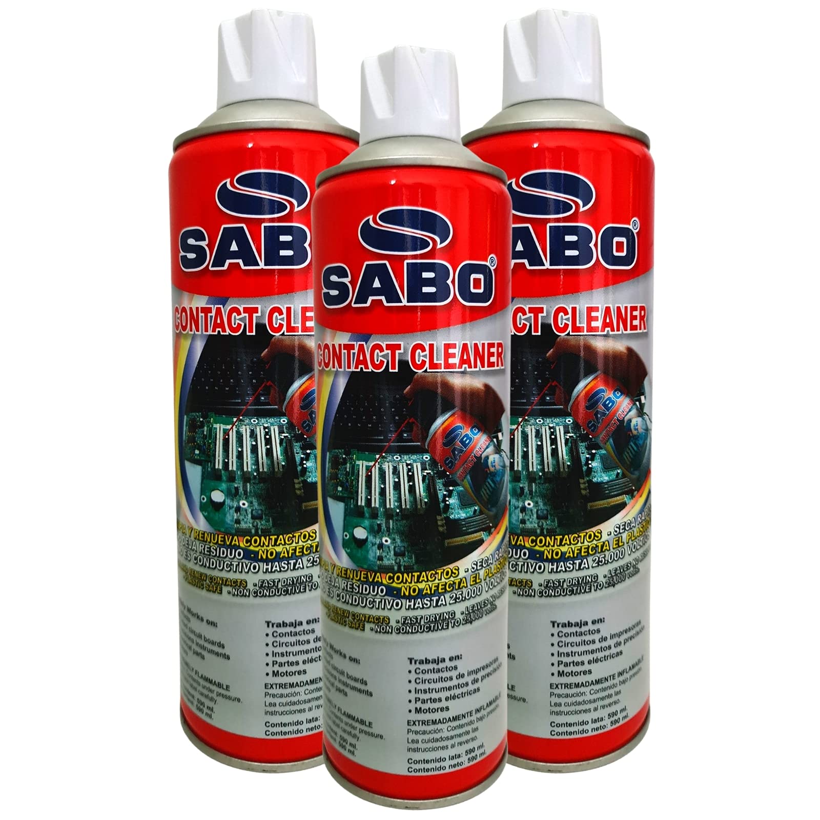 Limpiador de Contactos CONTACT CLEANER Lata 590ML Incluye Popotillo. Limpiador de partes eléctricas Limpiador dieléctrico. Limpiador multiusos tarjetas electrónicos Retira grasa y suciedad. Lata Spray