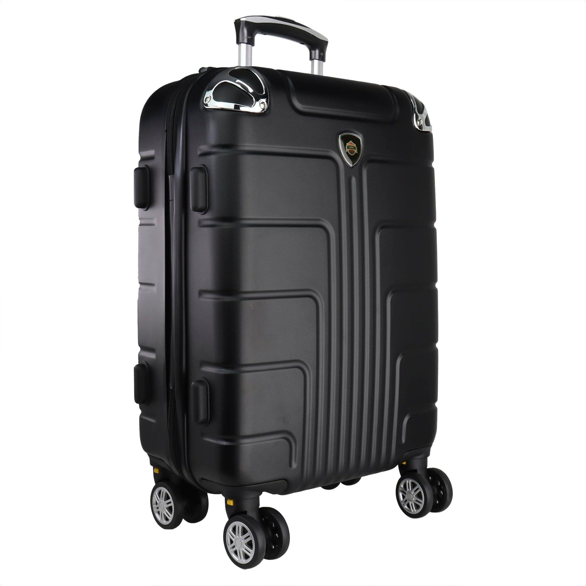 Maleta de Mano JONY Carry On Rigida Resistente Ruedas Giratorias 360 Mango Expandible ABS Candado de Seguridad (NEGRO)