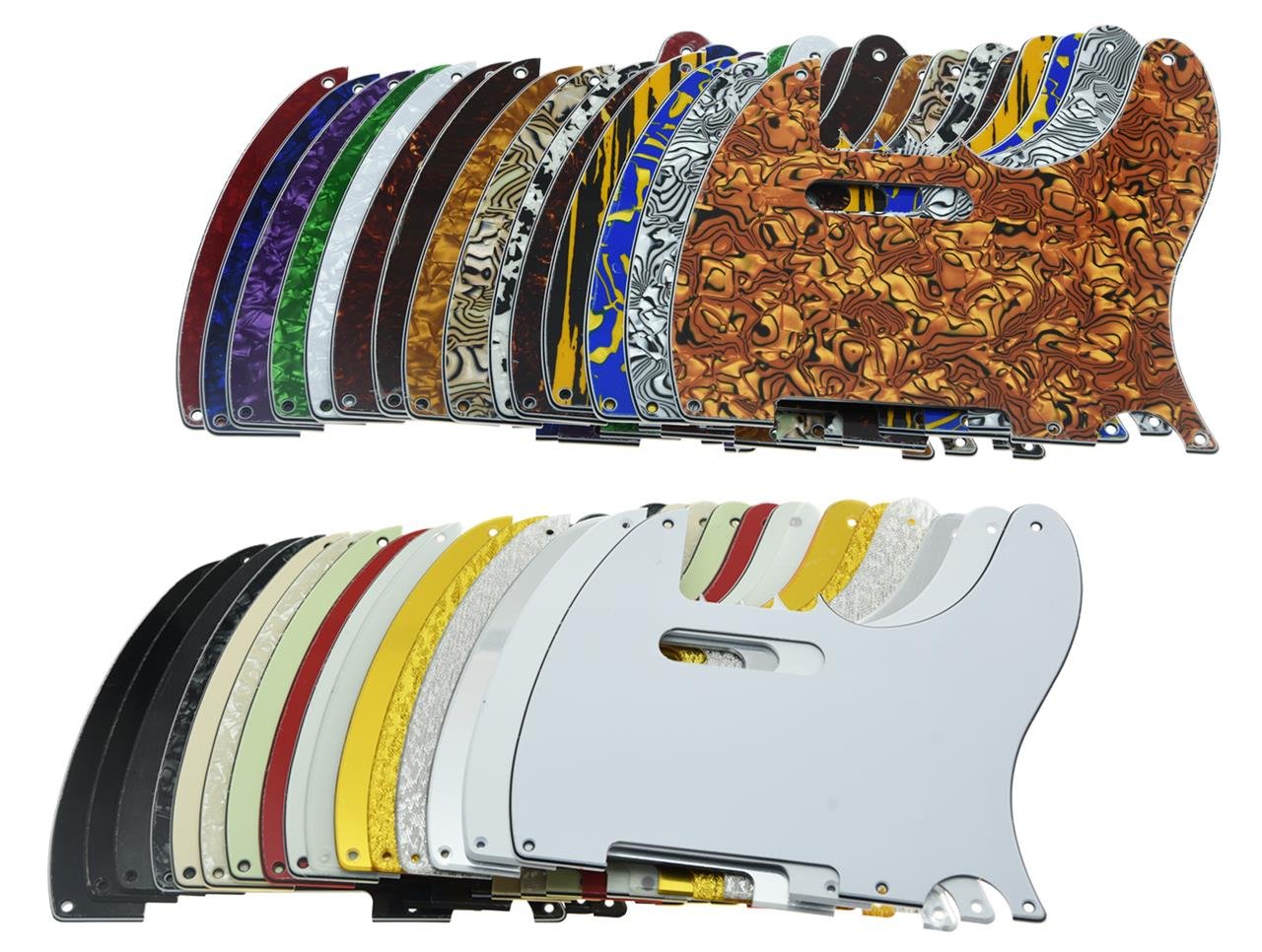 Kaish - Golpeador de guitarra eléctrica con 5 agujeros, estilo clásico, compatible con la Fender de Estados Unidos y la mexicana, Dark Tortoise