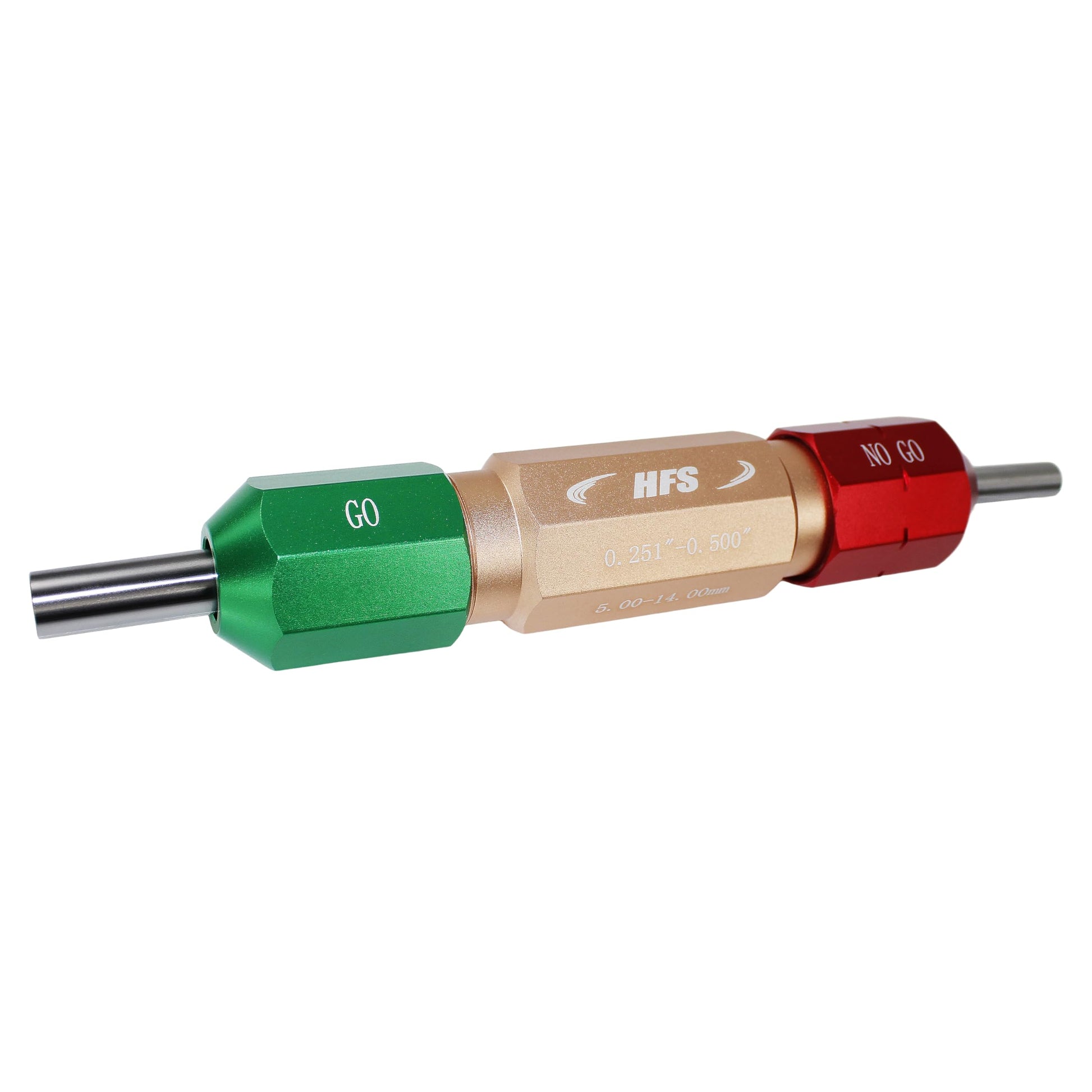 HFS(R) Class ZZ - Juego de calibradores de pines con asa de marcha/no ir para talleres de máquinas, fabricación de 0.25 a 0.5 pulgadas, 250 piezas