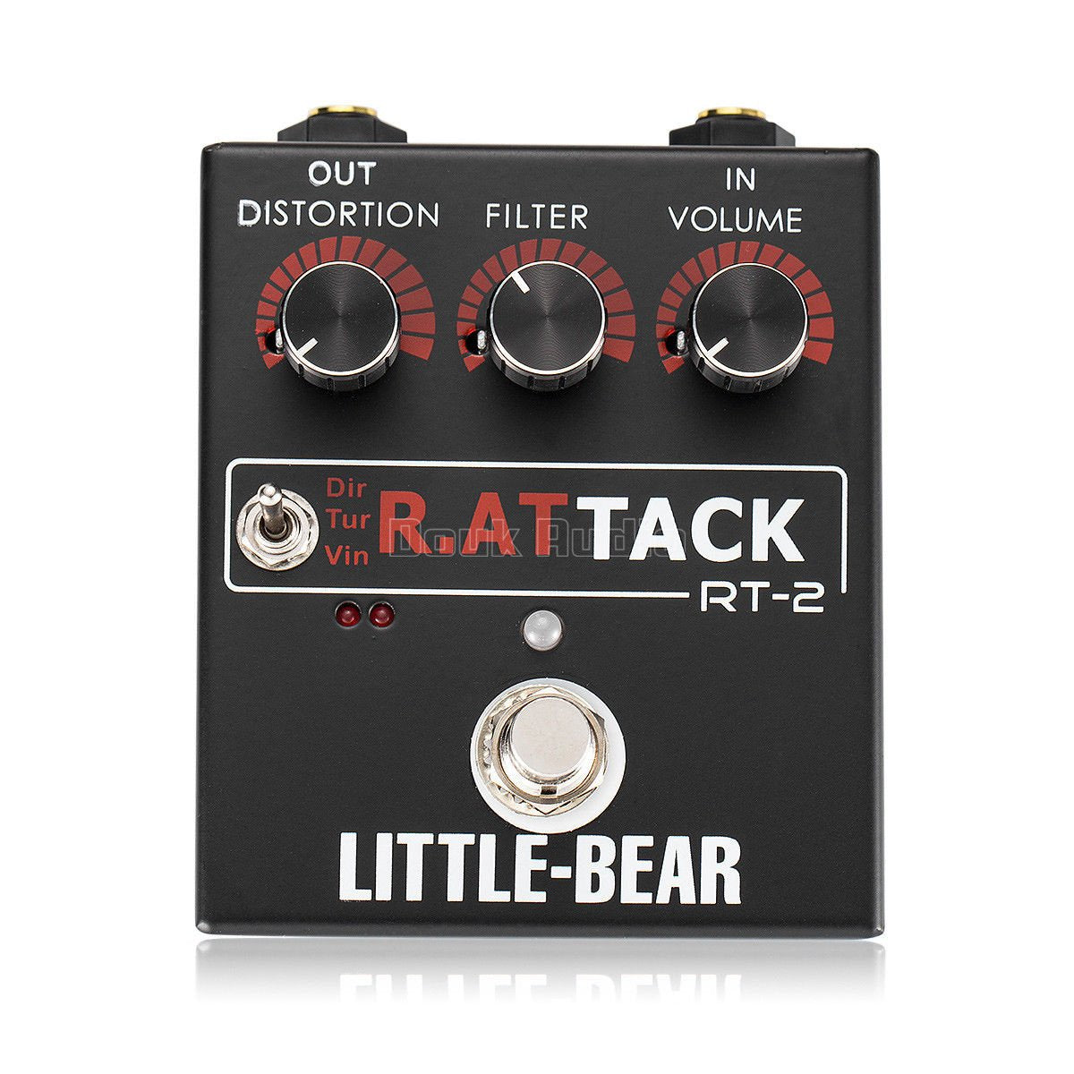 Pedal de Distorsión Nobsound Little Bear LED RAT Tack Guitarra Bajo