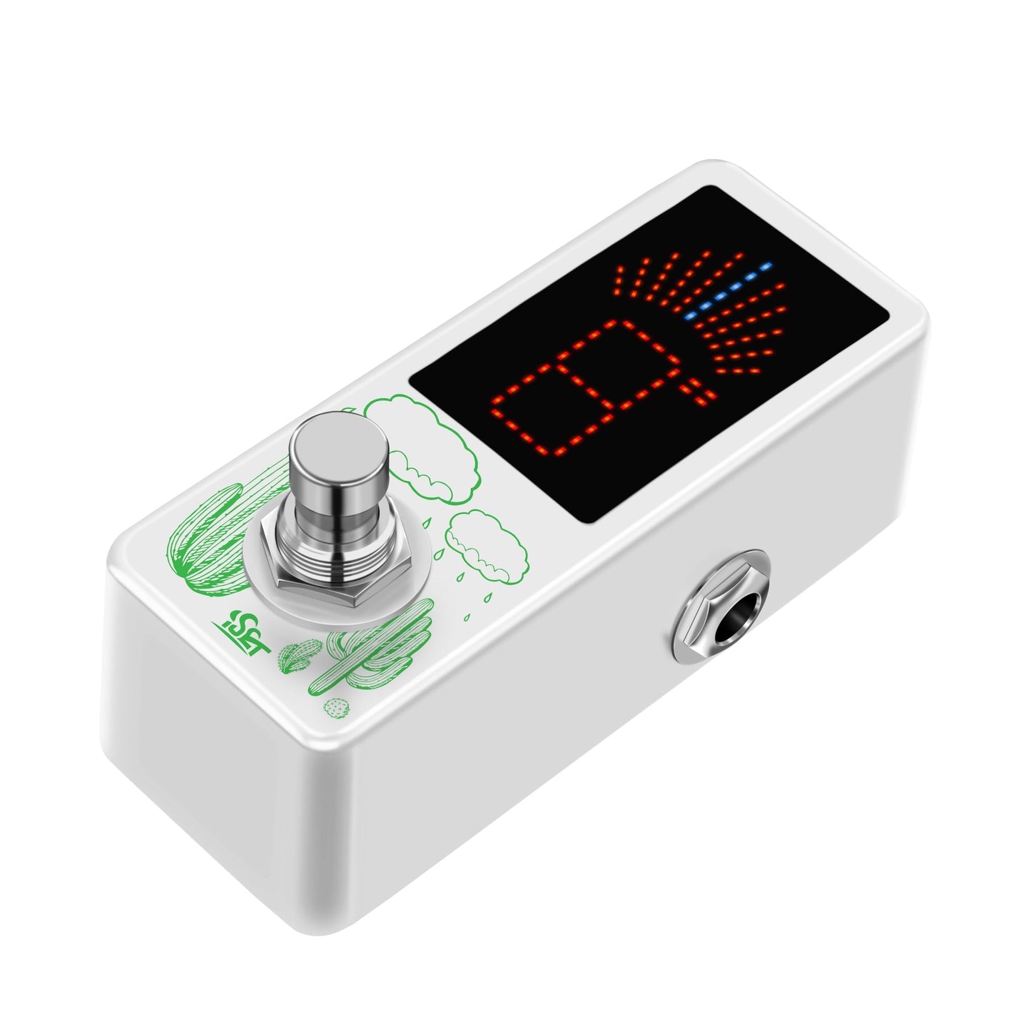 ISET - Afinador cromático de pedal para guitarra, bajo, violín y otros instrumentos musicales cromáticos