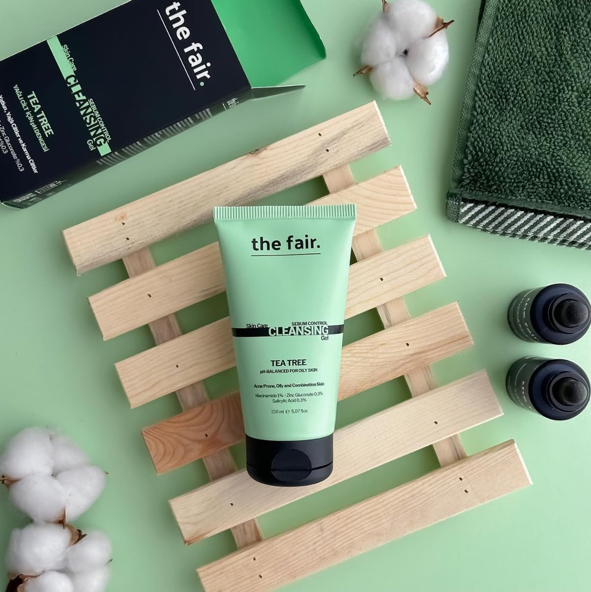 The Fair. Gel Limpiador Facial Control de Grasa, pH Balanceado para Pieles Propensas al Acné, con Niacinamida y Ácido Salicílico. 150 ml