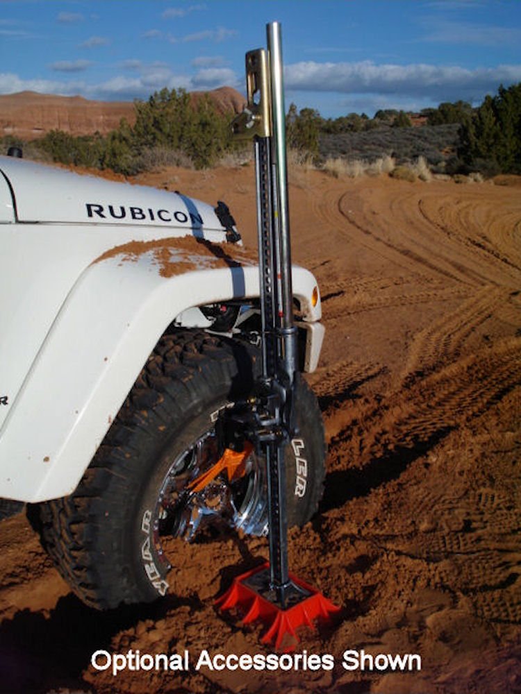 Hi-Lift - Gato de acero con mango, soporte de base para todoterreno y kit de sistema de montaje, jack yeso y acero, Negro, 1.22 metros (48 pulgadas)