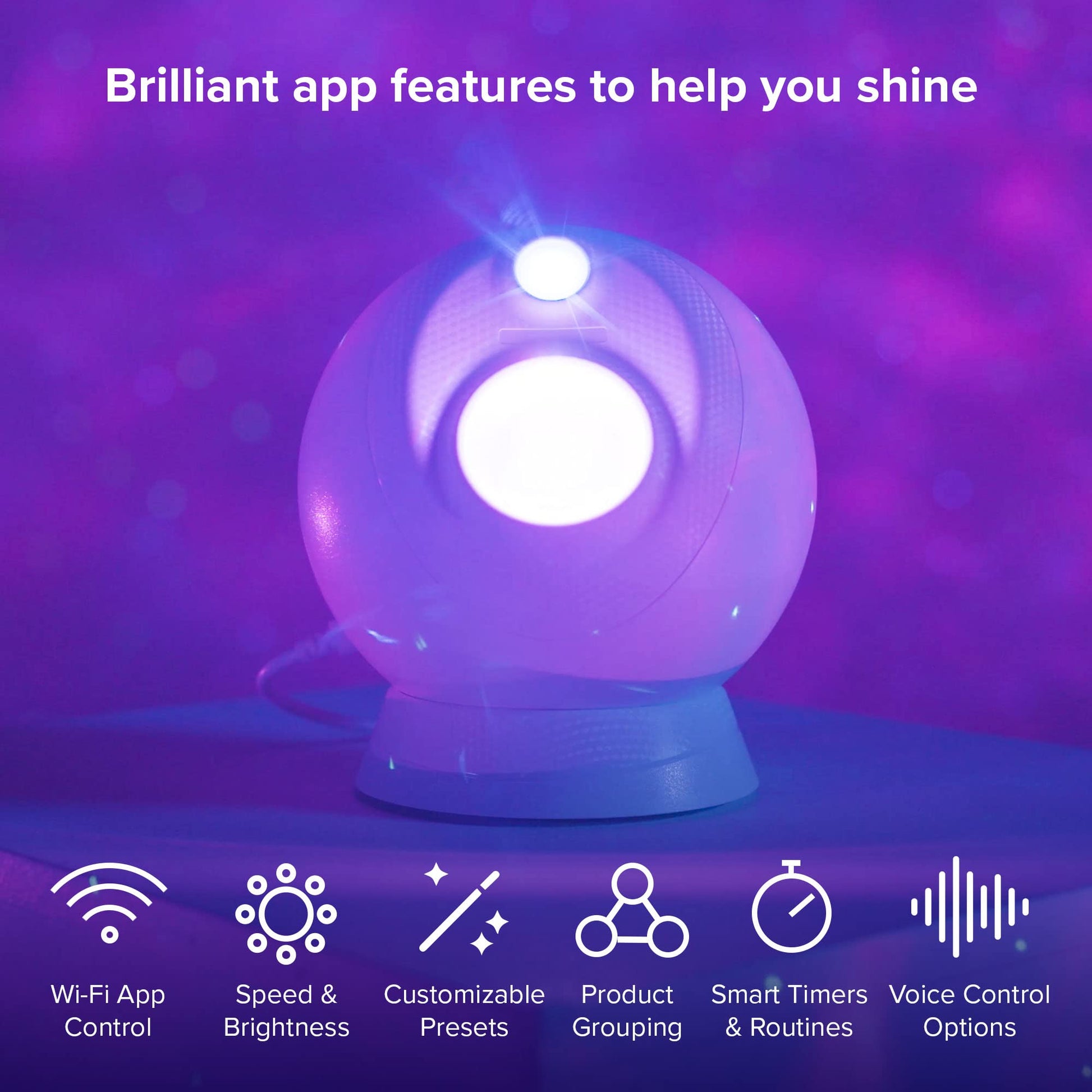 BlissLights Sky Lite Evolve - Proyector LED de galaxia, lámpara de nebulosa (solo nubes, no proyecta estrellas)