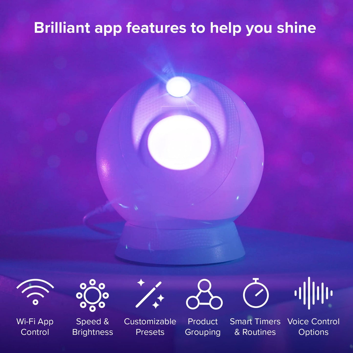 BlissLights Sky Lite Evolve - Proyector de estrellas, galaxias y nebulosa, LED, WiFi App (estrellas azules)