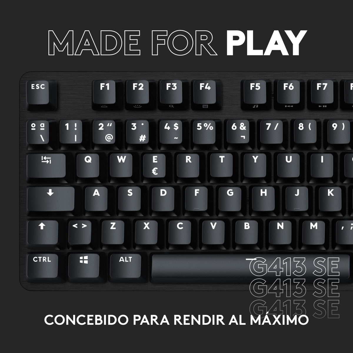 Teclado Mecánico Gaming Logitech G413 SE Negro Aluminio Retroiluminado para Windows y macOS