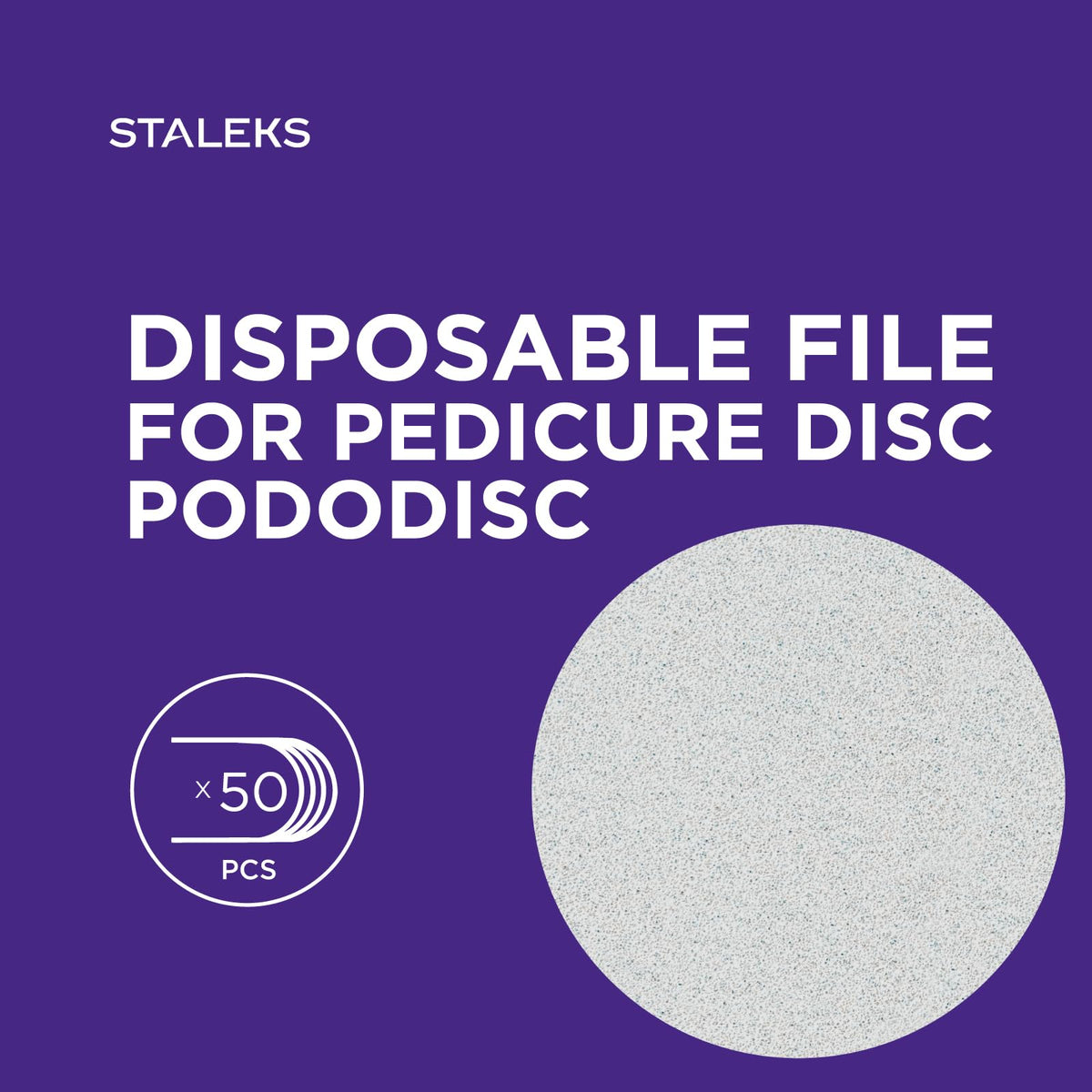Staleks Pro Pododisc L - Almohadillas de repuesto para discos (grano 240, 50 unidades), color blanco
