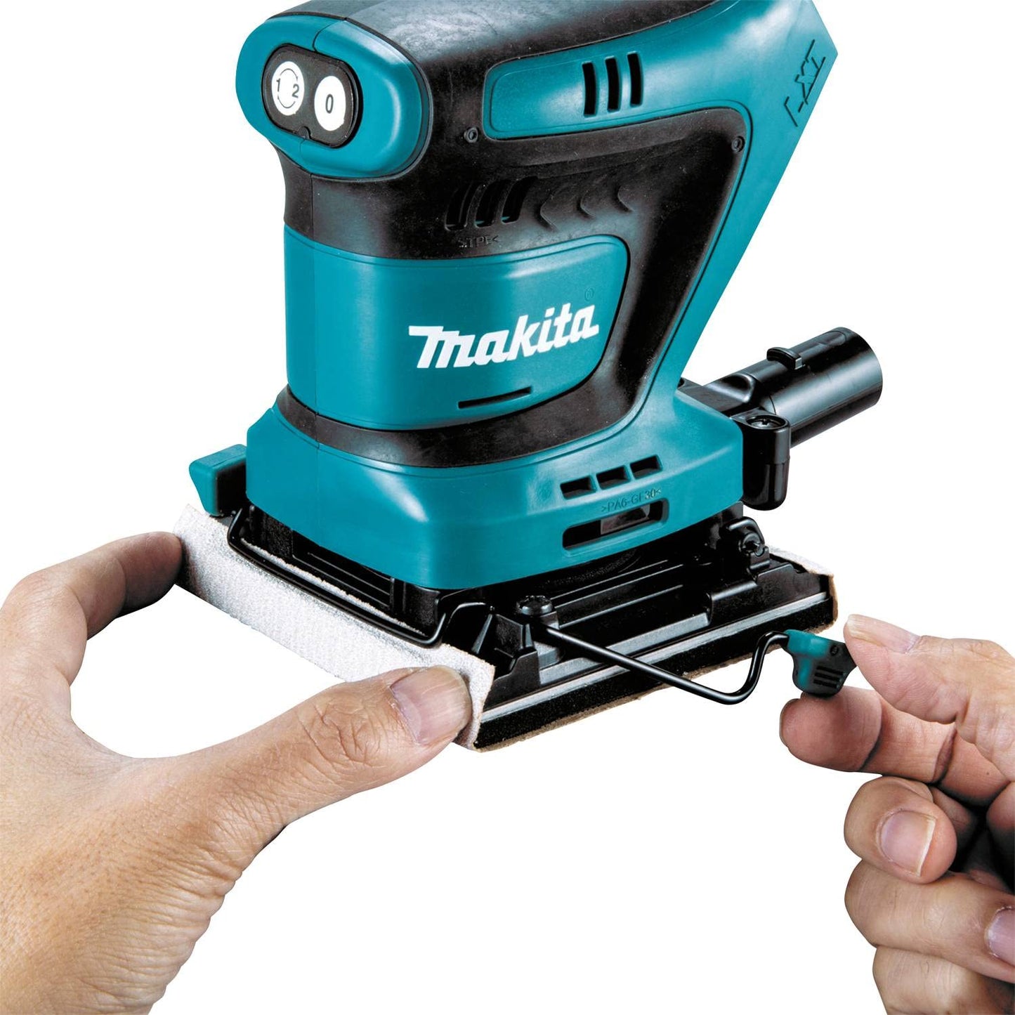 Makita XOB02Z LXT® Lijadora de acabado de 1/4 hojas inalámbrica, 18V LXT®, solo herramienta