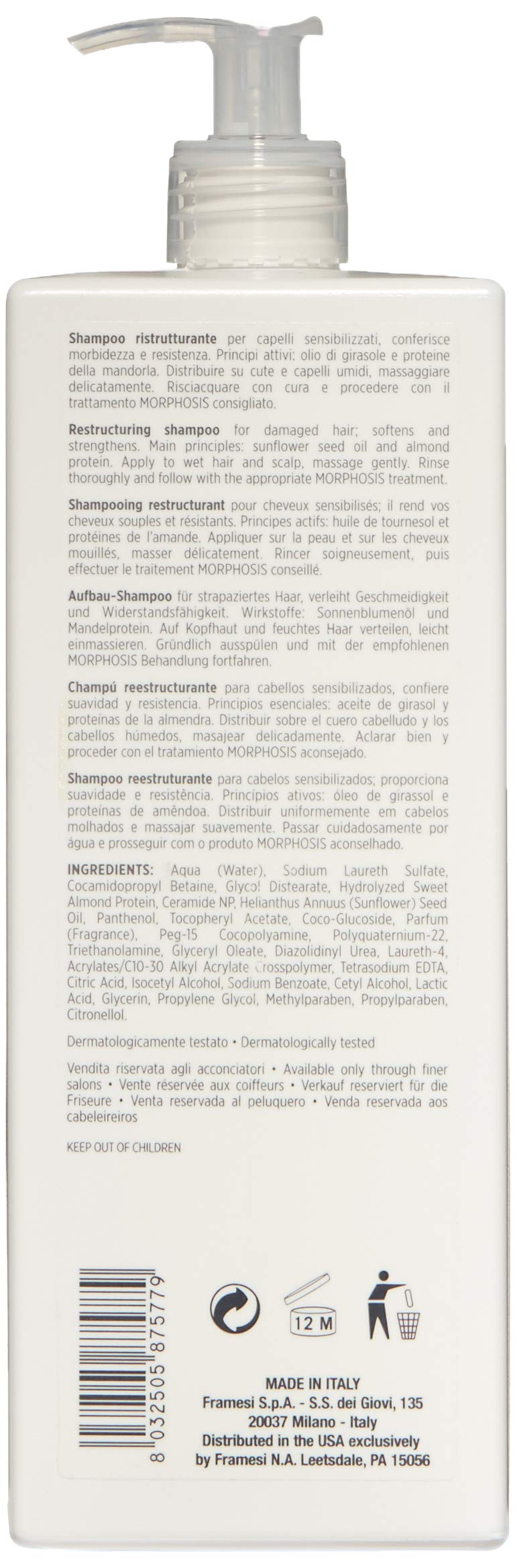 Champú Reparador Framesi Morphosis 33.8 Ounce