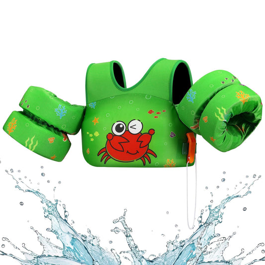 HeySplash - Chaleco de natación para niños, flotadores de Piscina para niños pequeños, Apto para 31 a 66 Libras, Chaleco de natación para niños con Correa Ajustable, Chamarra de natación