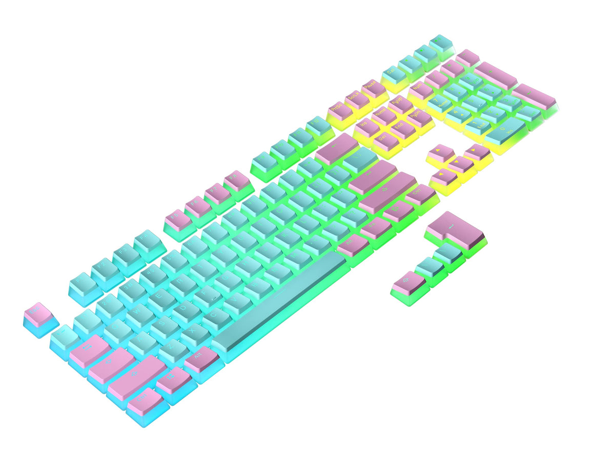 Teclas Pudding PBT Ranked Miami Translúcidas ANSI e ISO para Teclado Mecánico RGB