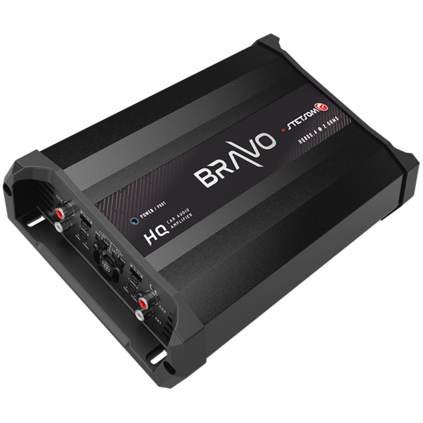 Amplificador Digital de Audio Stetsom Bravo HQ 800.4 Multicanal para Coche 2 Ohmios Estables 800 Vatios RMS