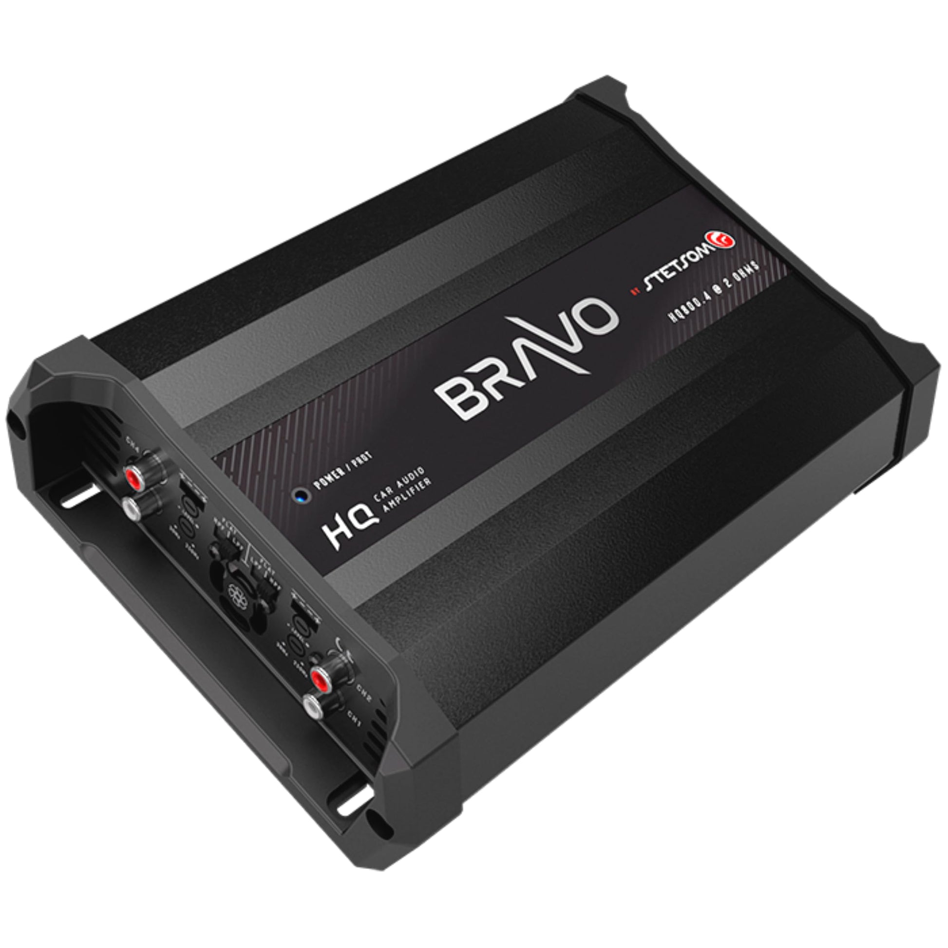 Amplificador Digital de Audio Stetsom Bravo HQ 800.4 Multicanal para Coche 2 Ohmios Estables 800 Vatios RMS