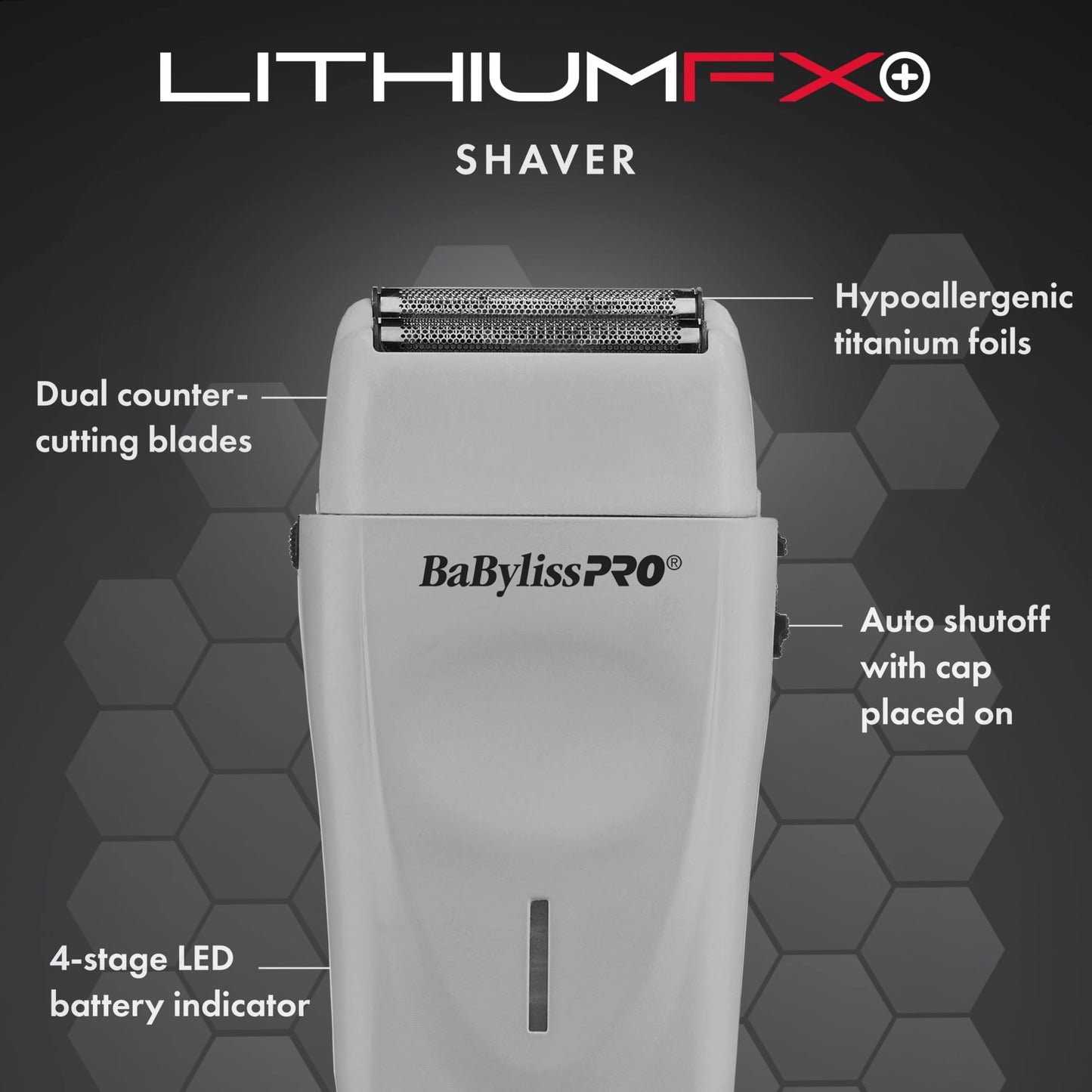 BaBylissPRO LithiumFX+ - Afeitadora ergonómica de doble lámina de litio de edición limitada (colección de niebla)