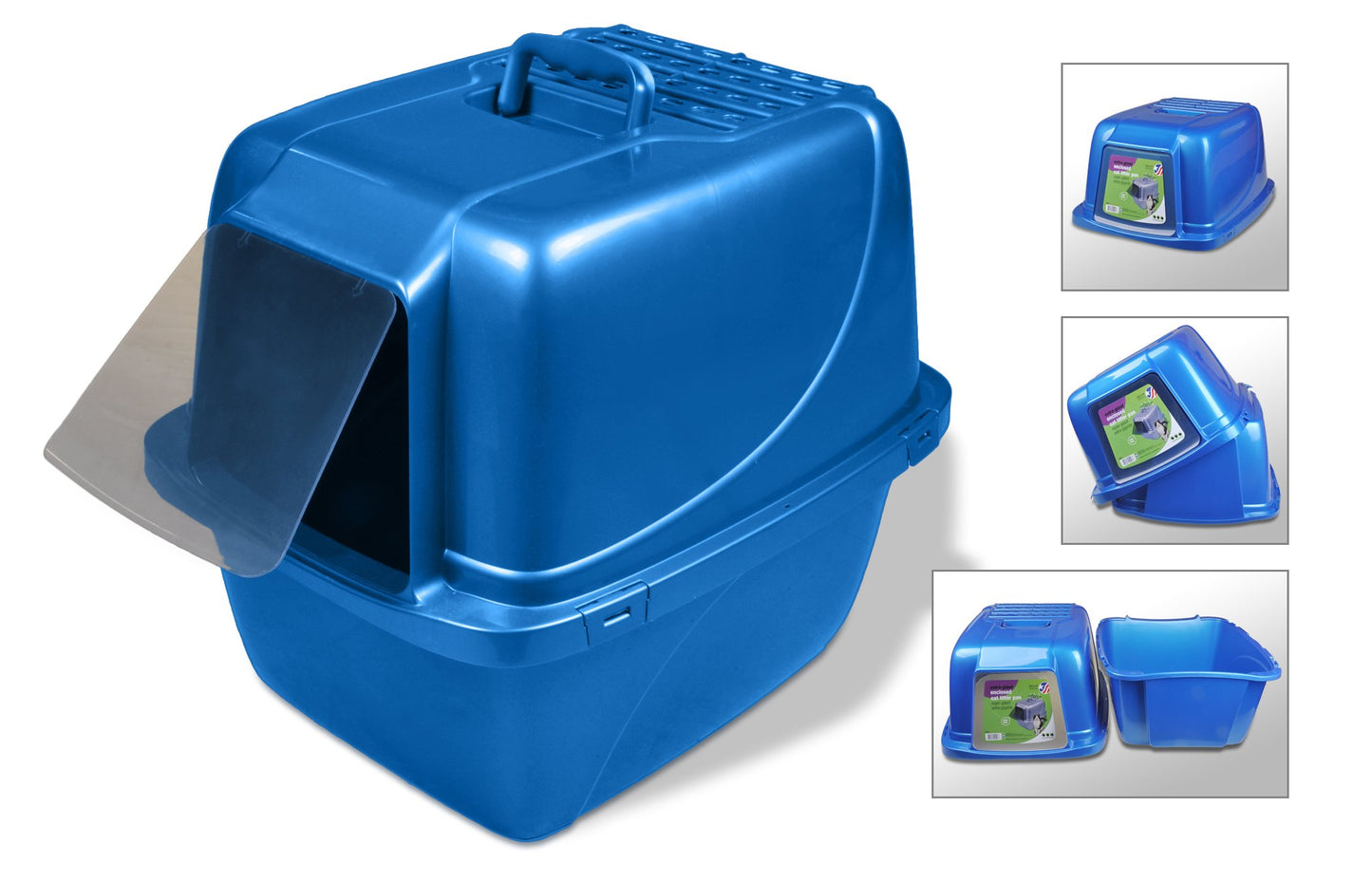 Caja de Arena Van Ness Gris con Capucha para Gato