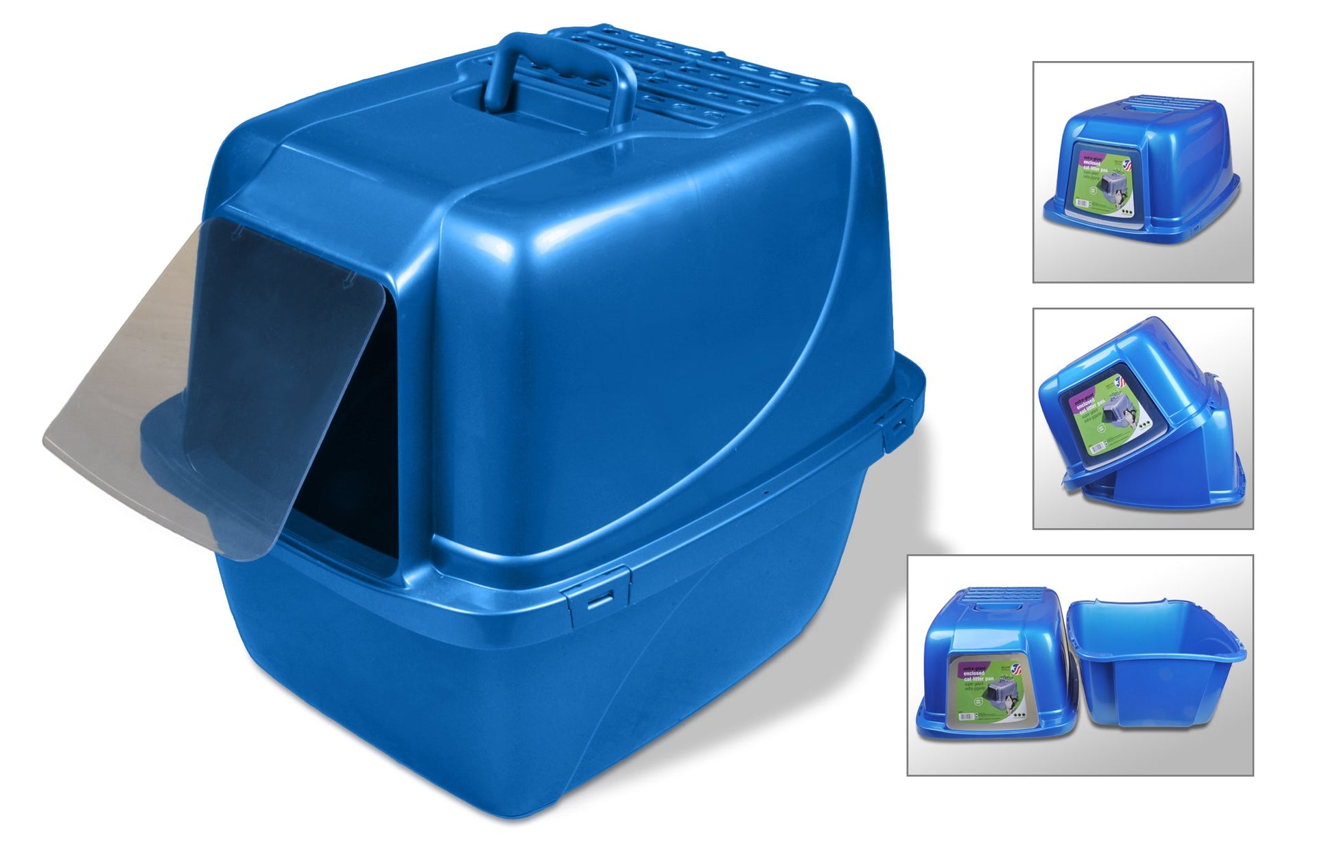 Caja de Arena Van Ness Gris con Capucha para Gato