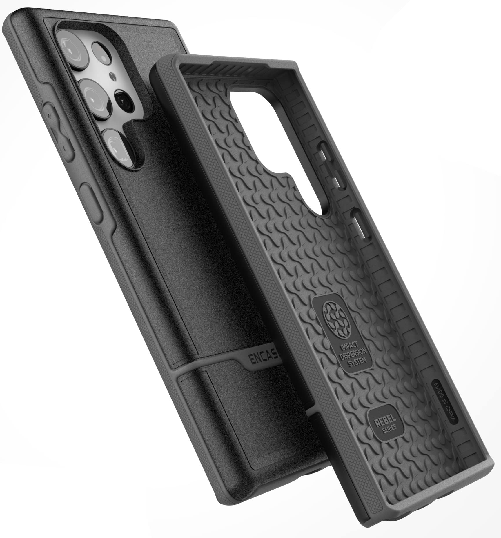Funda para Cinturón Encased Negro, Protección a Prueba de Golpes para Samsung Galaxy S23 Ultra