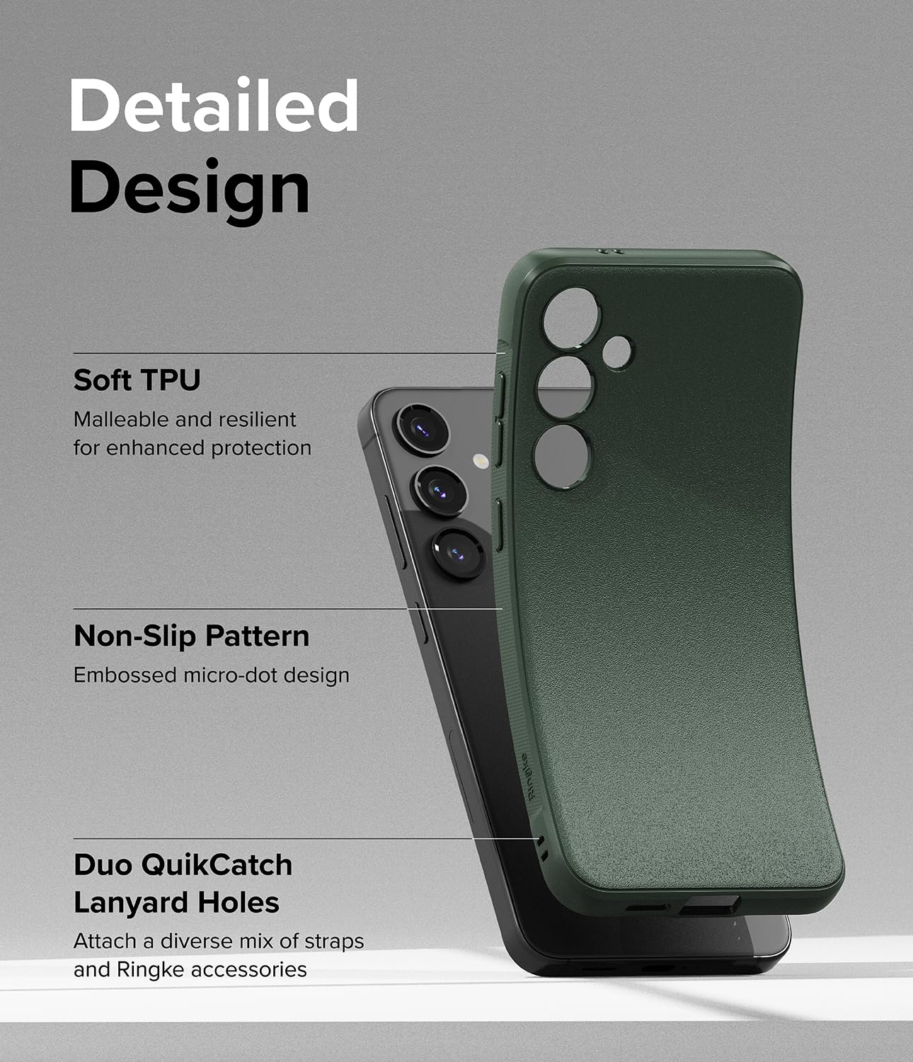Funda Samsung Galaxy S24 Plus Ringke Dark Green Antihuellas y Antideslizante