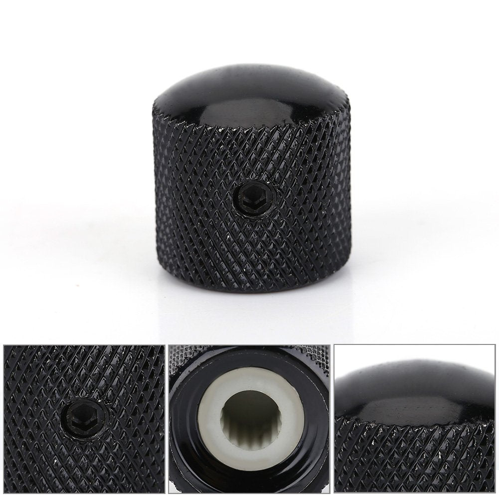 Bnineteenteam 4Pcs Guitar Dome Knob Control de Tono de Volumen Piezas de Repuesto con Llave Allen para bajo de Guitarra eléctrica Accesorios de Juego