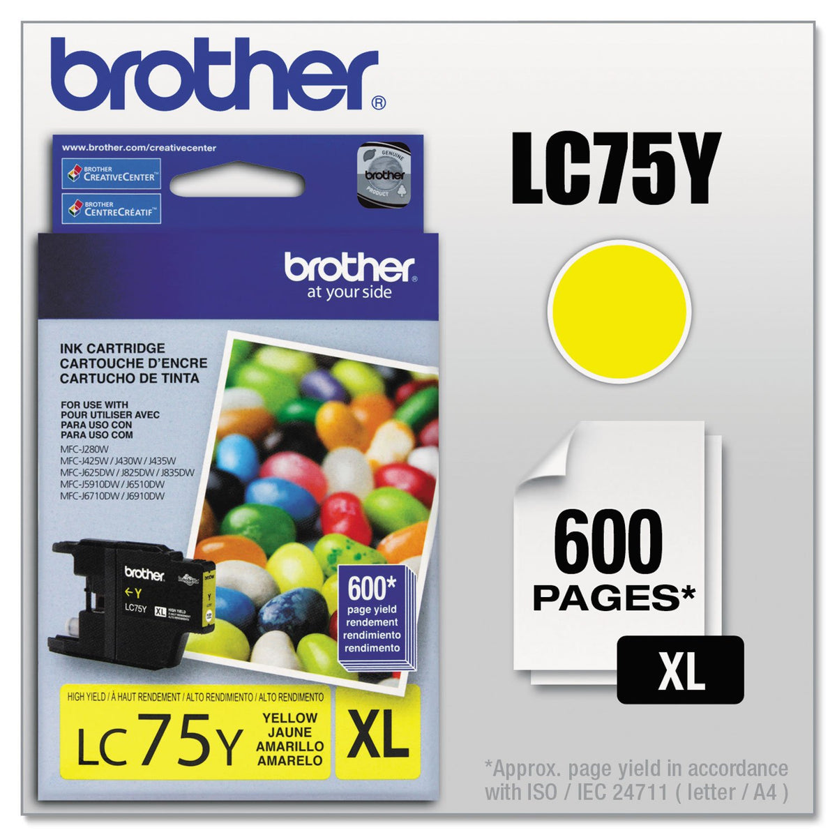 Cartucho de Tinta Brother XL Amarillo de Alto Rendimiento para Impresora